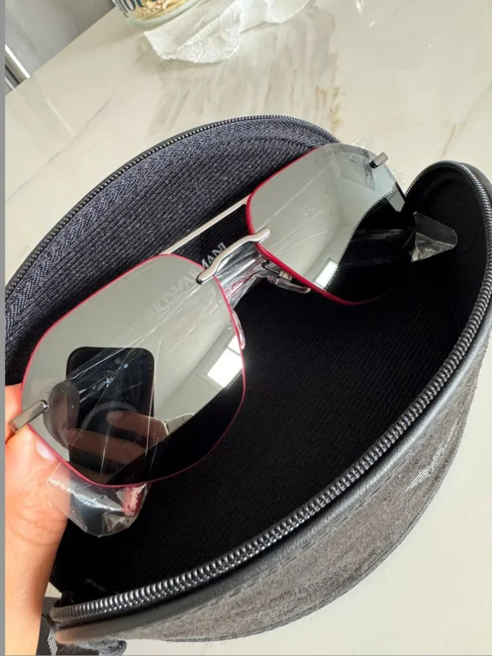 BRAND NEW Emporio Armani Red Frame EA2132 Sunglasses